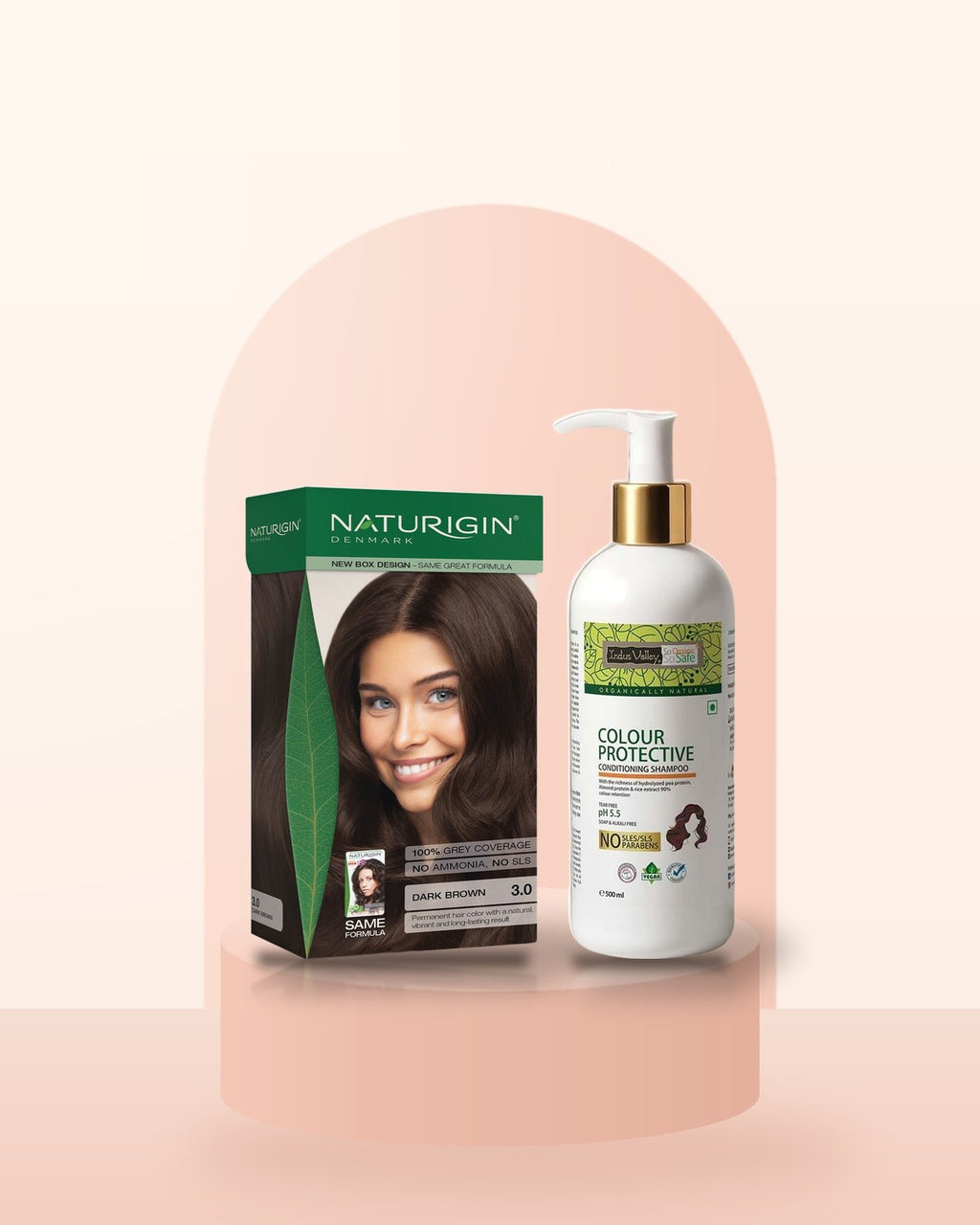 Barvanje — osnovni darilni set: Naturigin barva in šampon z balzamom 500 ml